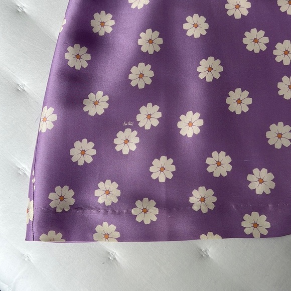 Realisation Par Medium Christy Silk Mini Dress in Purple Daisy Floral - Picture 11 of 14